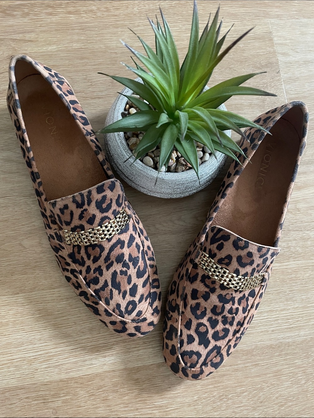 Vionic. Charlotte Leopard Print Loafers